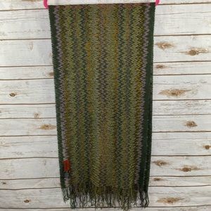 Missoni Foulard wool blend chevron fringe scarf